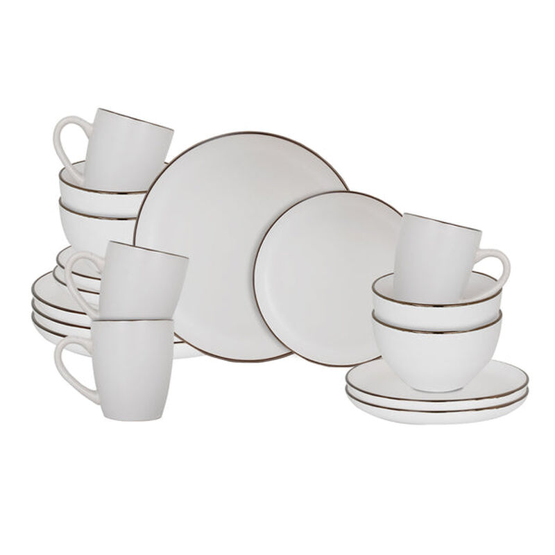 Vajilla Eyre para 4 Personas &ndash; Cer&aacute;mica Gris 16... image number null