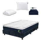 Colch&oacute;n Queen Size Eon + Box + Almohada One + Protector Cloud + 1 Juego De S&aacute;banas Softy