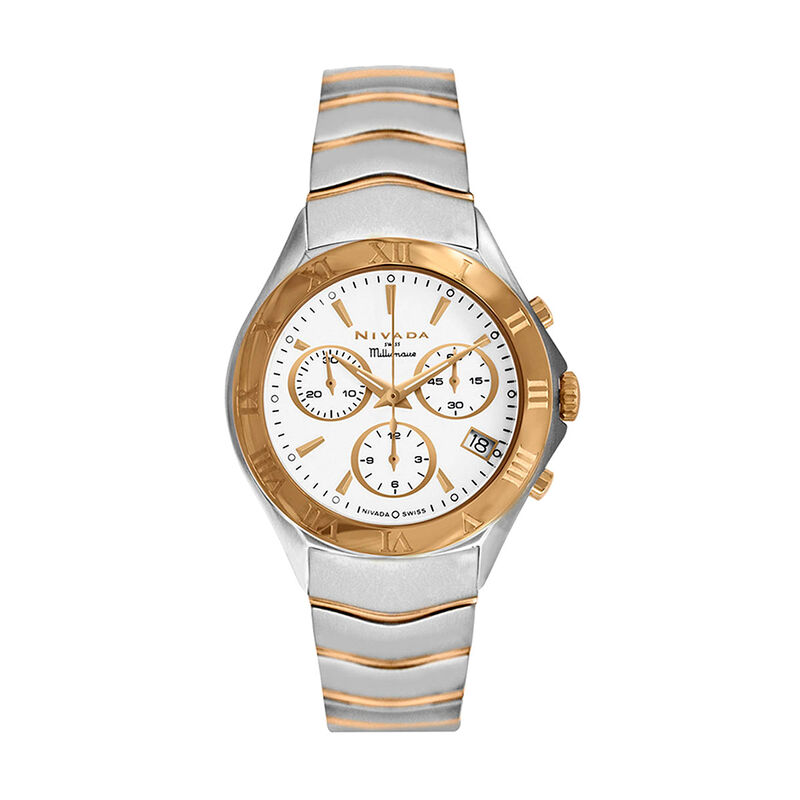 Reloj Nivada Millionaire Dama Bicolor Plata Rom... image number null