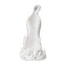 Porta Vela Figura Manto de la Virgen de Guadalupe Chica en Cerámica Blanca