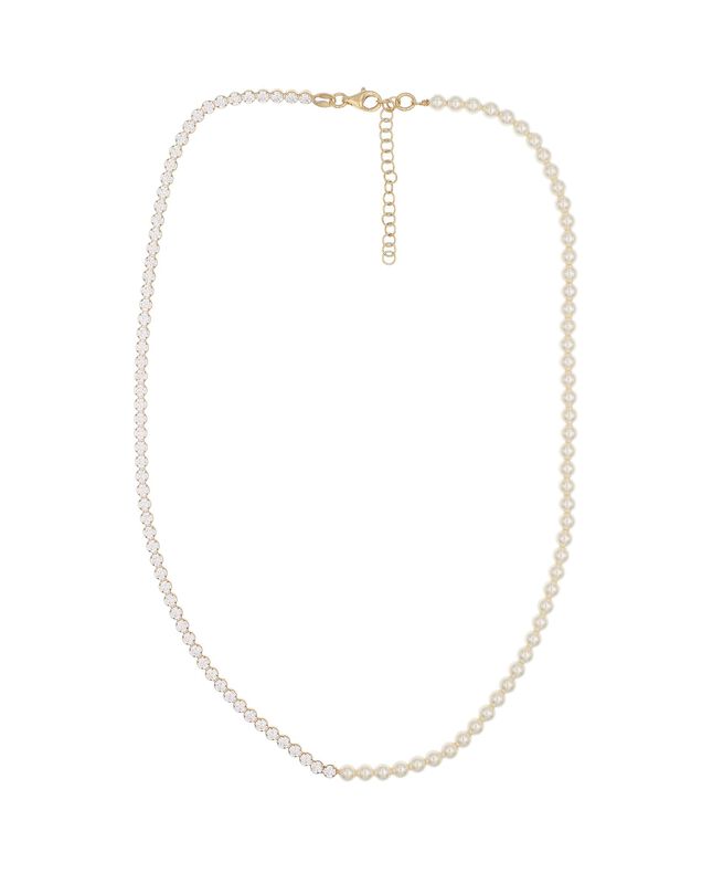 Gargantilla De Plata Con Perlas Y Zirconias image number null