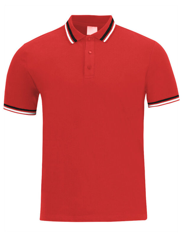 Playera Caballero Polo Cuello Abotonado Rojo Pr... image number null