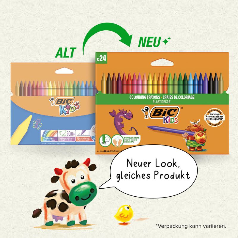 L&aacute;pices De Colores Bic Kids Plastidecor, Paquet... image number null