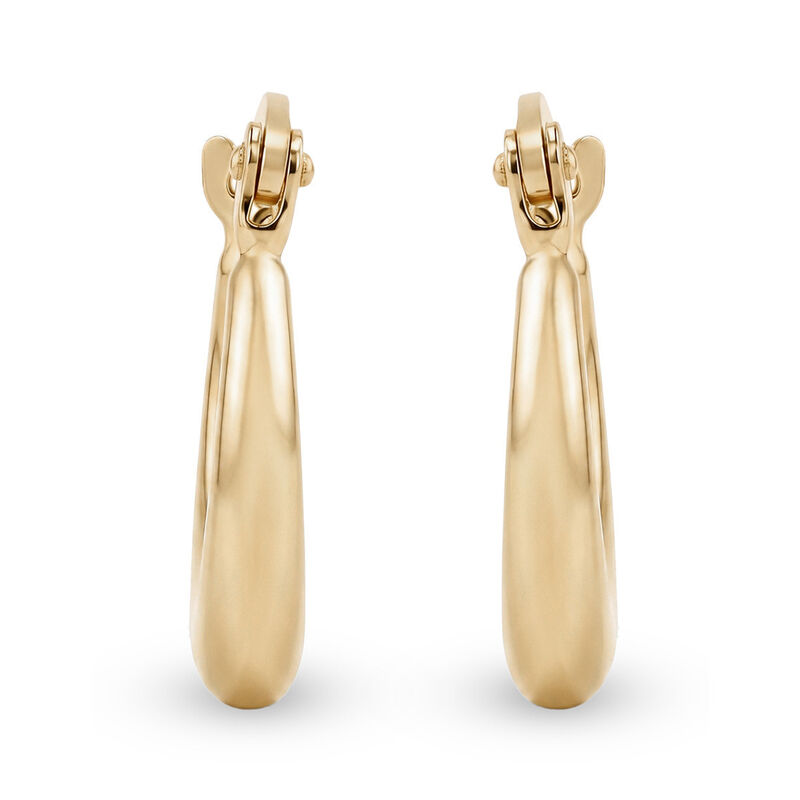 Arracadas Finas De Oro Rosa 10k 10 Mm | Joyer&iacute;a... image number null