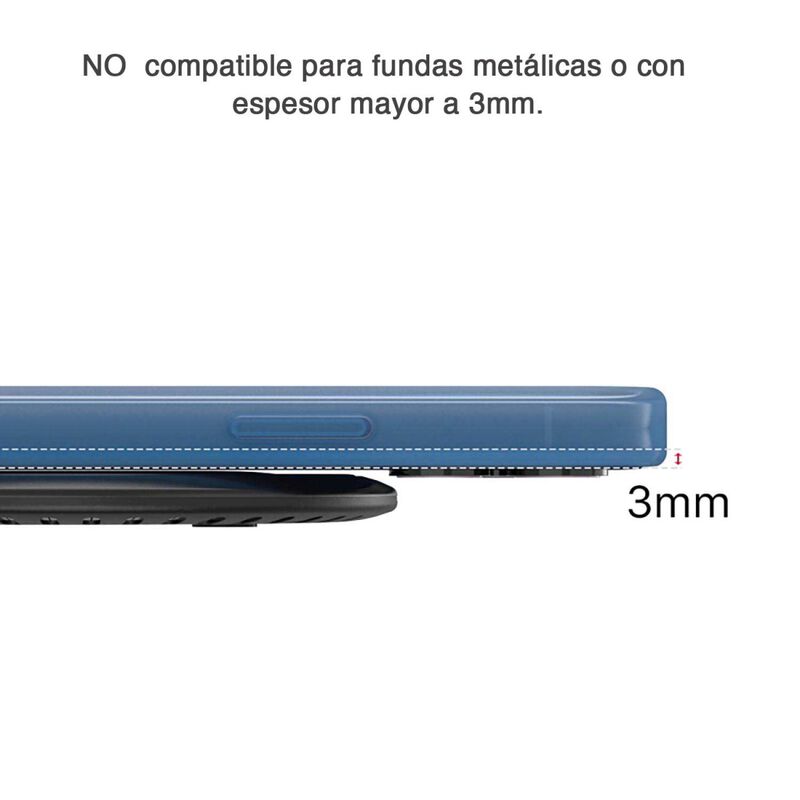 Base Cargador Mybat Inalambrico Qi Negra Para I... image number null