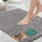Alfombra De Ba&ntilde;o Gorilla Grip Gris De Chenilla Absorbente 112x66 Cm