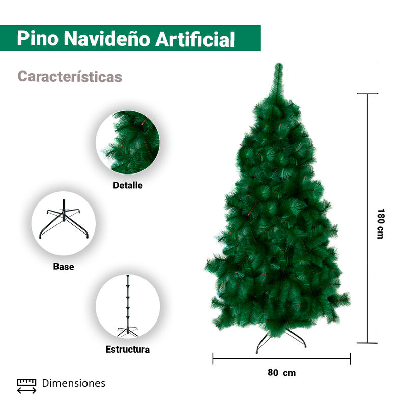 Árbol Navideño De Pino Esponjado Artificial 180... image number null
