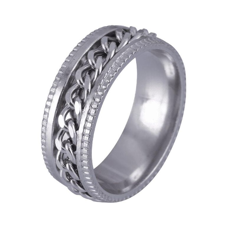 Anillos Hombre Acero Inoxidable Anti Ansiedad R... image number null