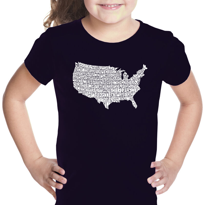 Camiseta Word Art Para Ni&ntilde;a - The Star-Spangled... image number null
