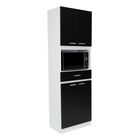 Módulo Microondas Ankara, Wengue Y Blanco, Virtual Muebles