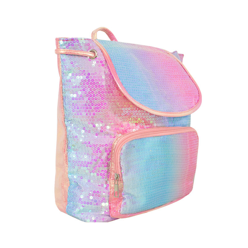 Mochila Infantil Con Lentejuelas Bicolor Dorsal... image number null