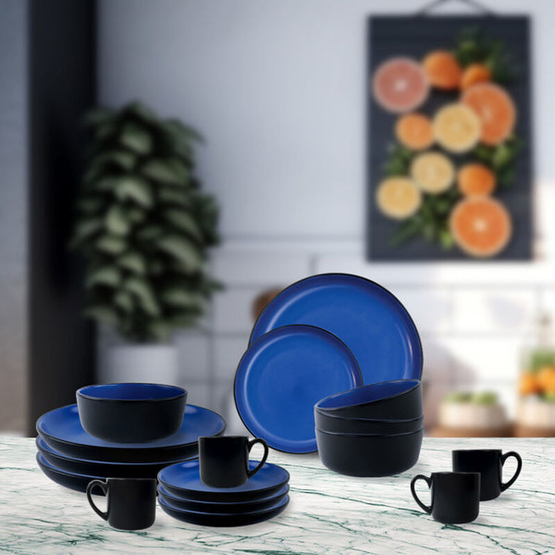 Vajilla Nattbla para 4 Personas &ndash; Cer&aacute;mica Negr... image number null