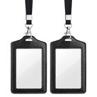 Porta Credenciales Teskyer Pack De 2 En Negro De Cuero Pu