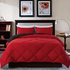 Set De Edred&oacute;n Decroom Lightweight King Con 2 Fundas De Almohada, Color Rojo Y Negro