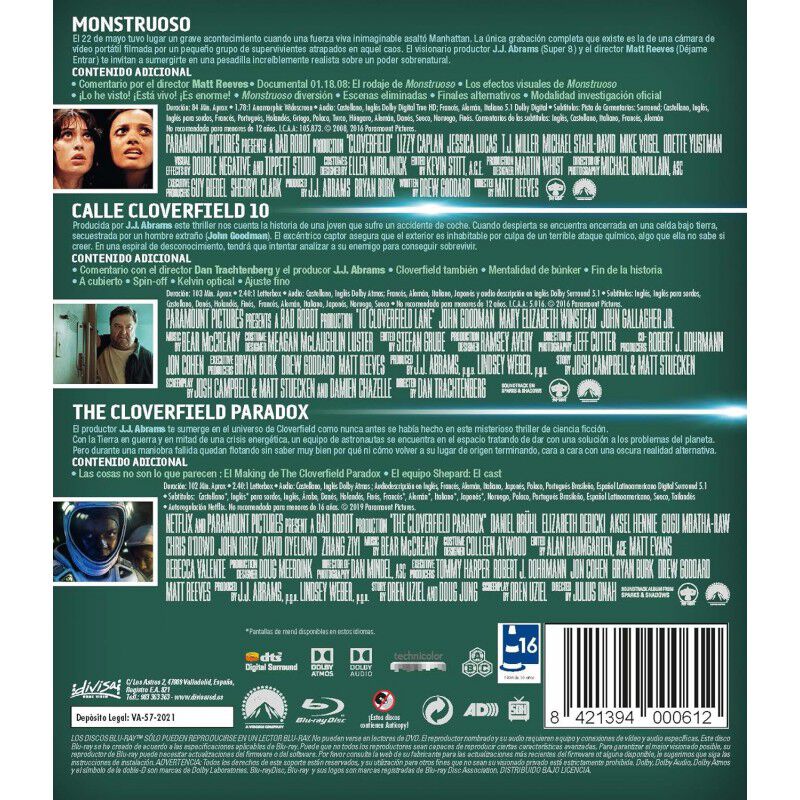 Paquete De Cloverfield 1-3 [blu-ray] image number null