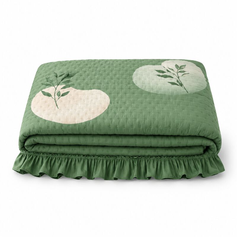 Colcha Neo Hanna Verde King Size Con Fundas Con... image number null