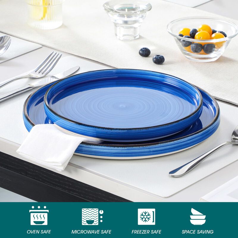 Juego De 6 Platos De Cena Vancasso Azul 27cm image number null