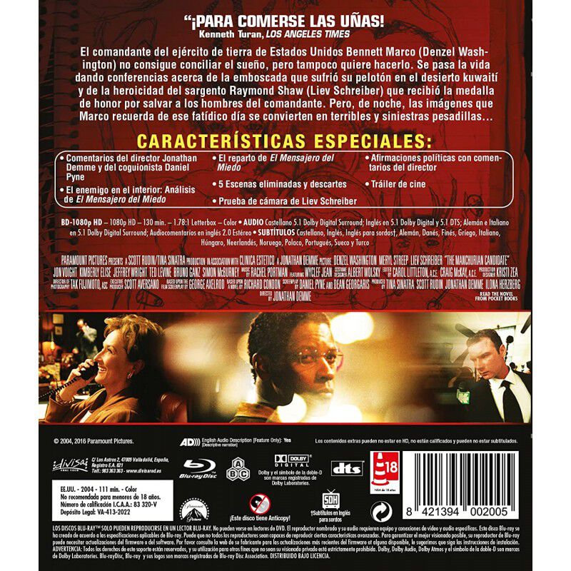 El Mensajero Del Miedo (Blu-ray) [Blu-ray] image number null