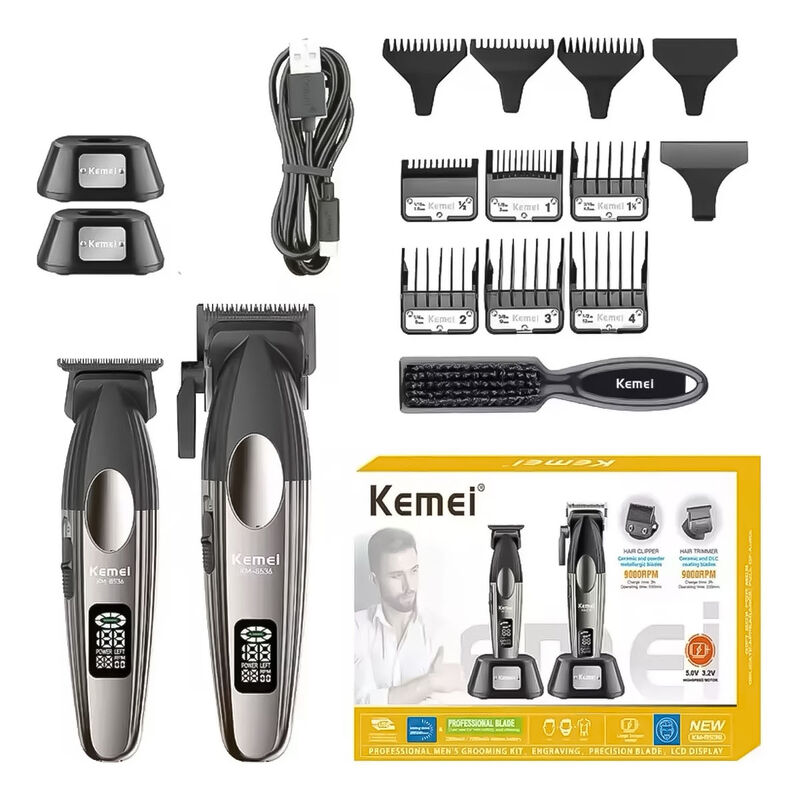 Kit Cortapelos Inal&aacute;mbrico Kemei KM-8536 Clippe... image number null