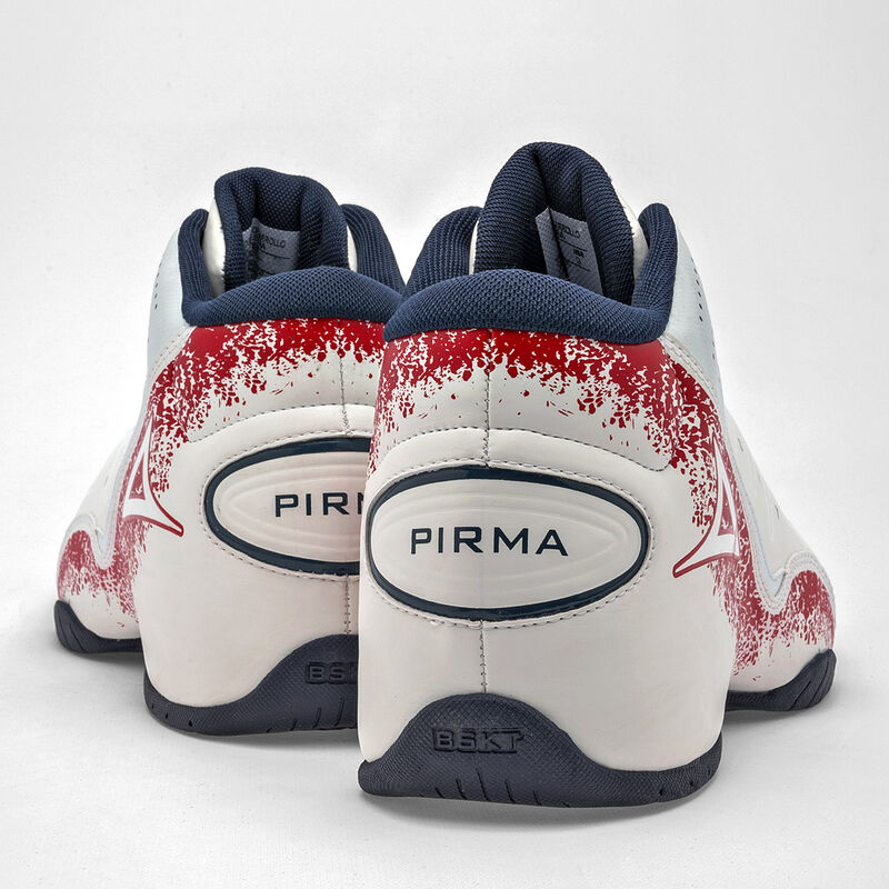 Pirma Tenis deportivo para hombre. Blanco rojo image number null