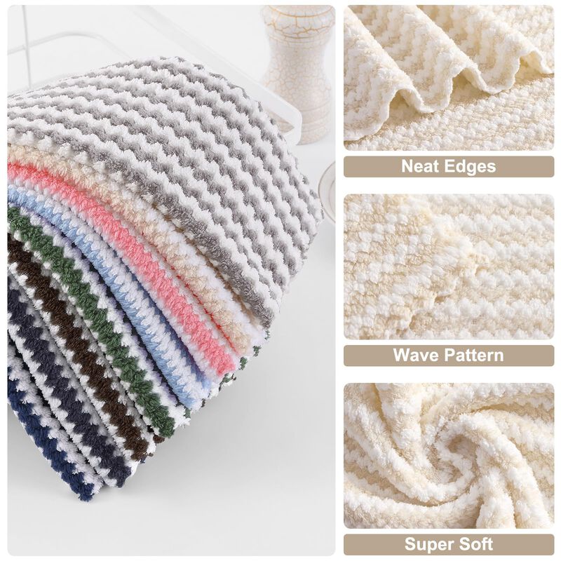 Paquete de 12 Toallas Homaxy 25 x 50 cm Beige T... image number null