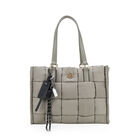 Bolsa Tote Mediana Con Charm Decorativo Color Olivo