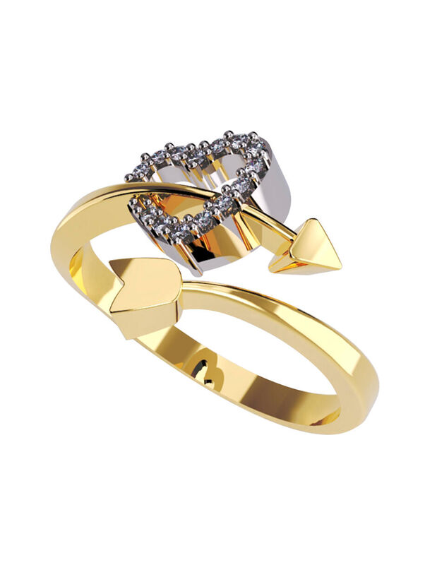 Anillo de Compromiso en Oro de 10K con Circonia... image number null