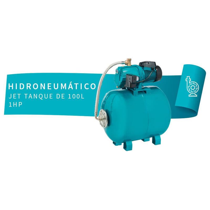 Hidroneum&aacute;tico Bomba Jet 1 HP Tanque 100 Litros image number null