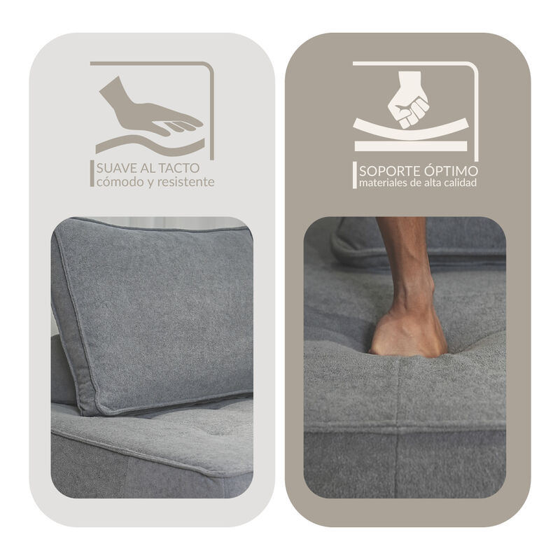 Sill&oacute;n Espuma Alta densidad STOVA Medium Grey 1... image number null