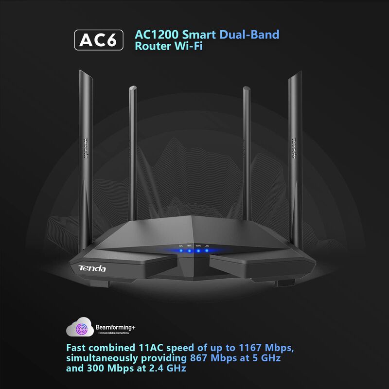 Enrutador Wifi Tenda Ac1200 Smart De Doble Band... image number null