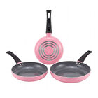 Juego Sartenes Foode 18/20/22 Antiadherentes Fde05015 Rosa