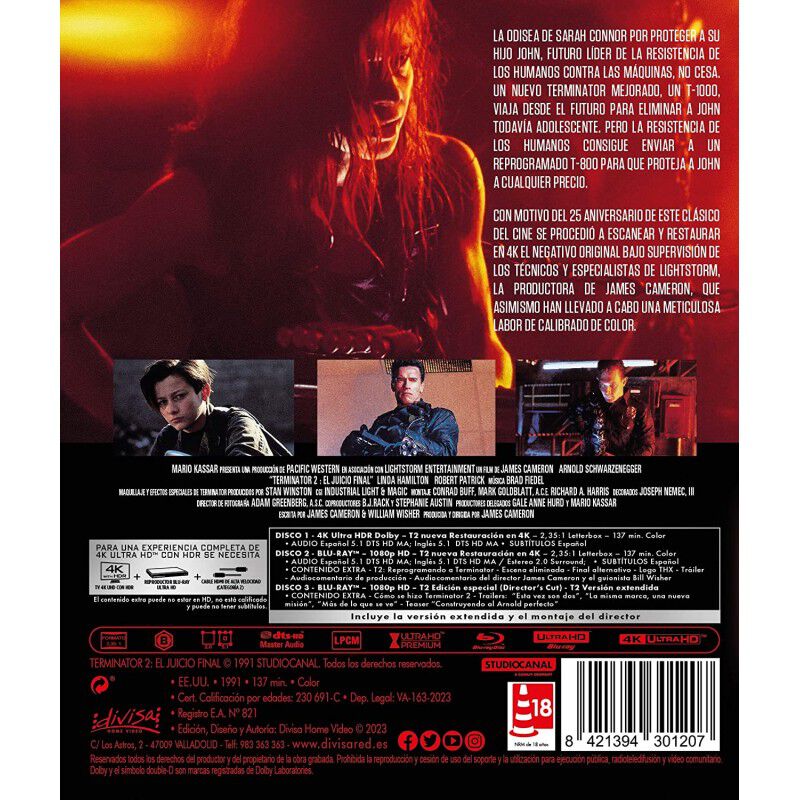 Terminator 2: El juicio final (4K UHD + Blu-ray... image number null