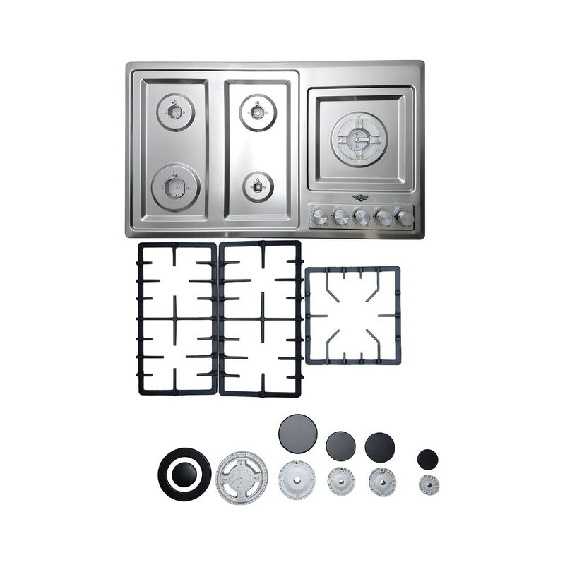 Parrilla Gas 5 Quemadores Acero Inox Empotrable... image number null