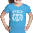 Camiseta Word Art Para Ni&ntilde;a - Ciudades De La Legendaria Ruta 66 - Turquesa