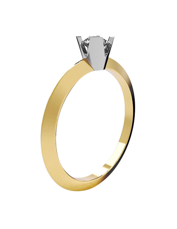 Anillo de Compromiso en Oro de 14K con Circonia... image number null