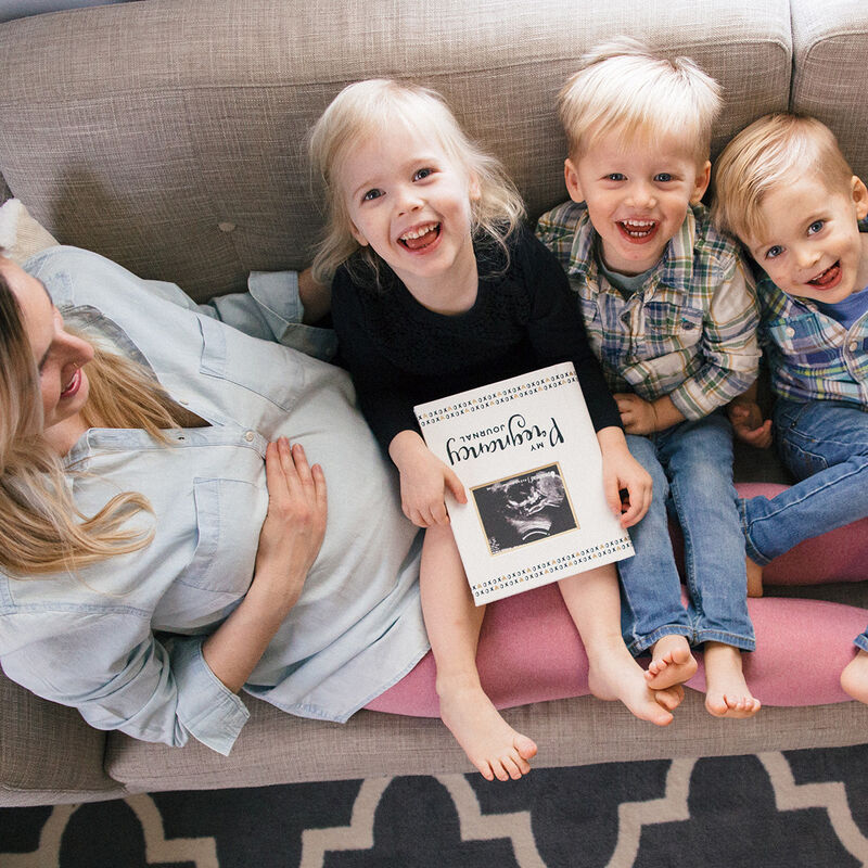 Diario Del Embarazo Negro /Blanco/Oro image number null