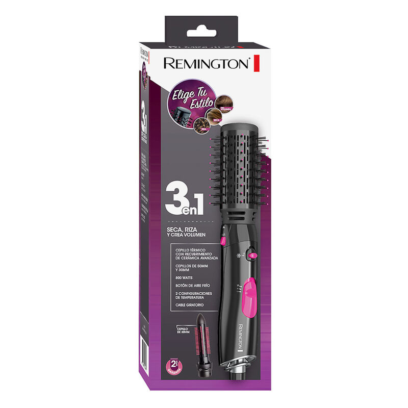 Cepillo Secador Remington 3 en 1 seca, riza, on... image number null