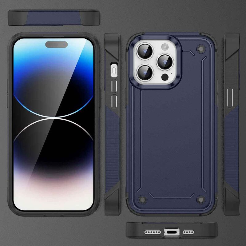 Funda TEKKU Tough cover para iPhone 15 PRO Azul image number null