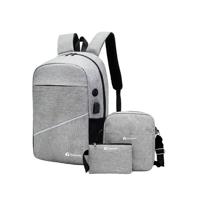 Mochila Antirrobo Gris 3 pzs Bluelander image number null