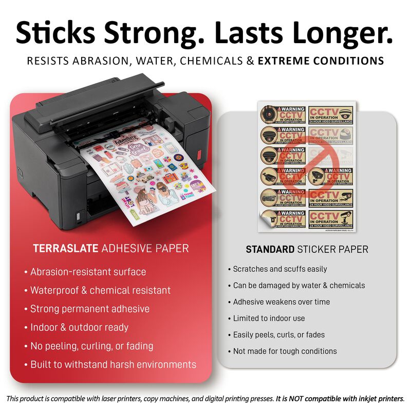 Papel adhesivo impermeable Terraslate 21 &times; 29,7... image number null