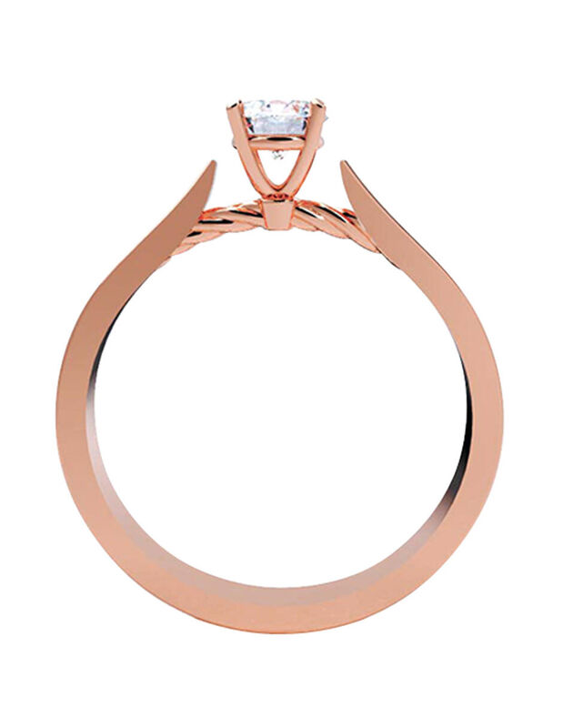 Anillo de Compromiso de 14K con Diamante de Lab... image number null