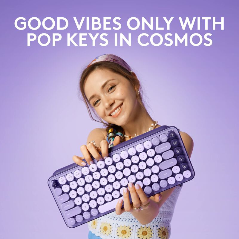Teclado Inal&aacute;mbrico Logitech Pop Keys Mechanica... image number null