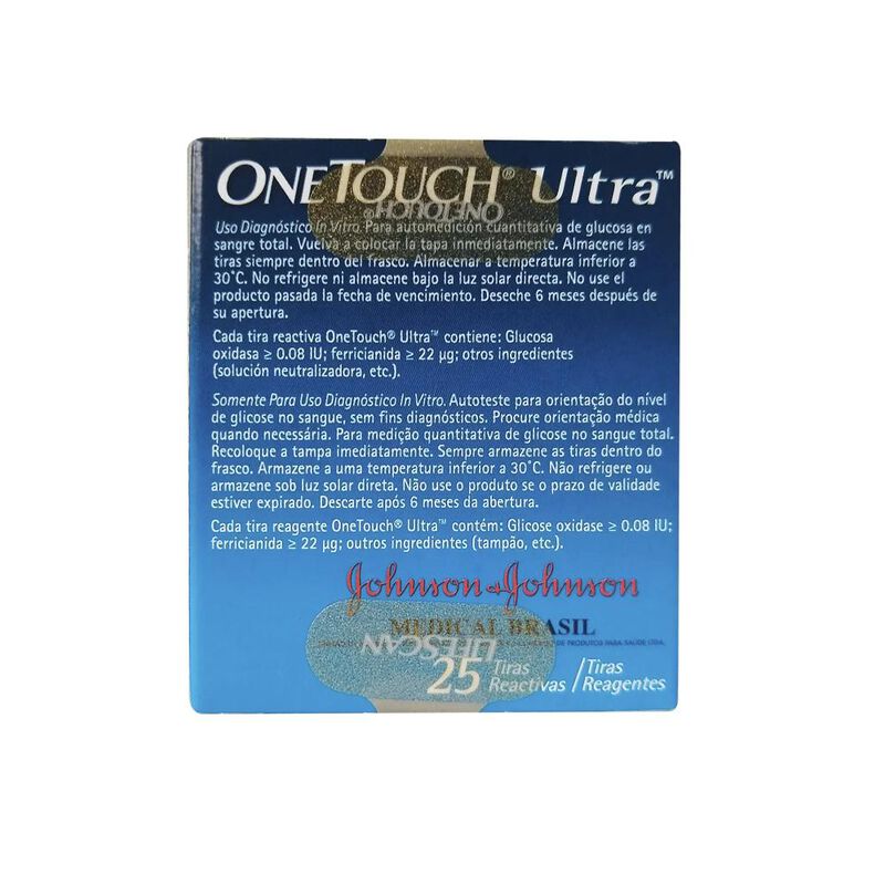Tiras Reactivas One Touch Ultra - 25 Tiras image number null