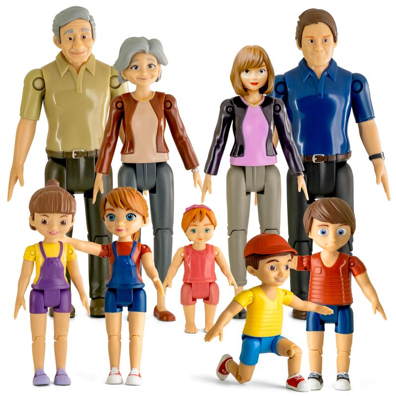 Set Tomleon De Dollhouse People Play Con 9 Figu... image number null