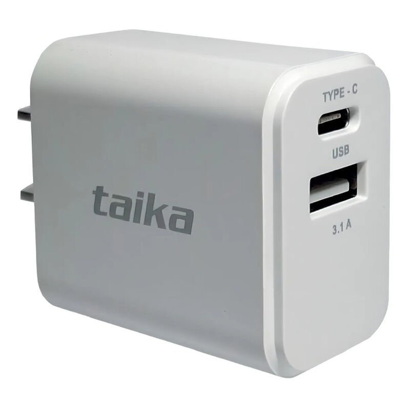 Cargador Pared TAIKA TK-CC31W USB Dual USB-C y ... image number null