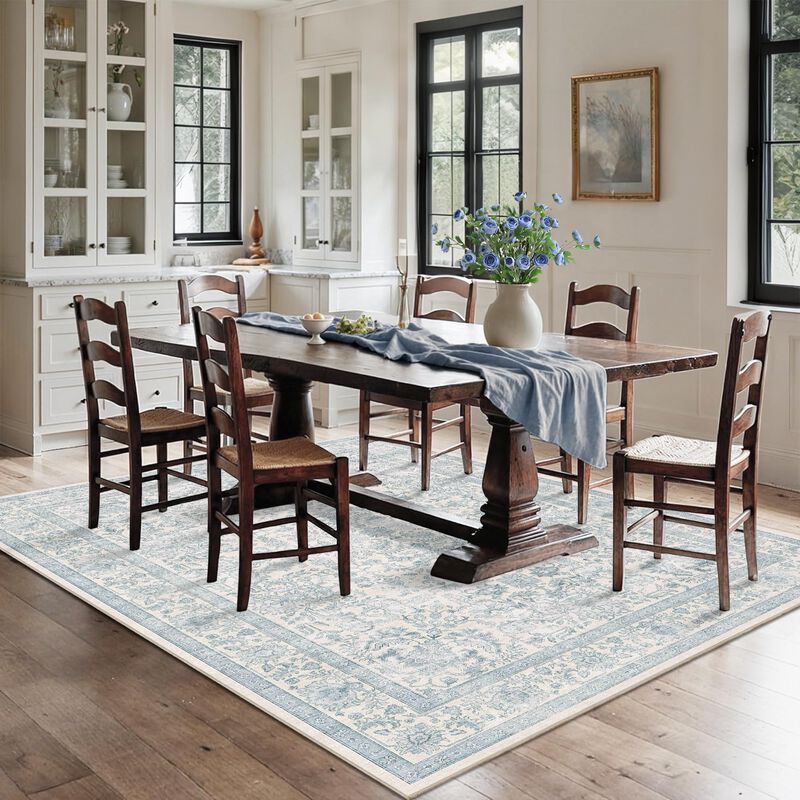 Alfombra Duidy 183 cm x 274 cm Lavable Azul Vin... image number null