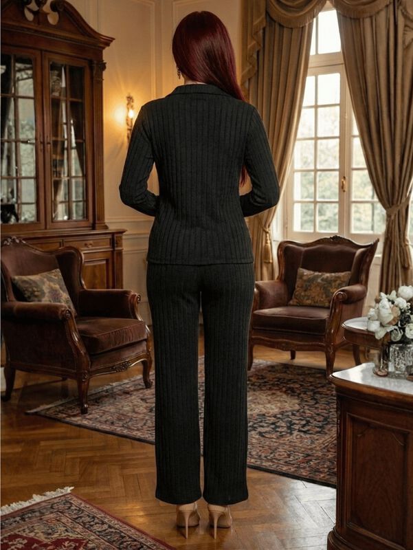 Conjunto de Su&eacute;ter y Pantal&oacute;n Acanalado CONJ-01... image number null