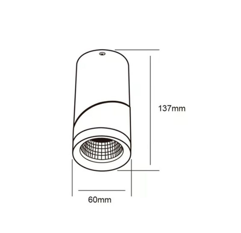 L&aacute;mpara Spot Sobreponer Interior Negro 6.5w Luz... image number null