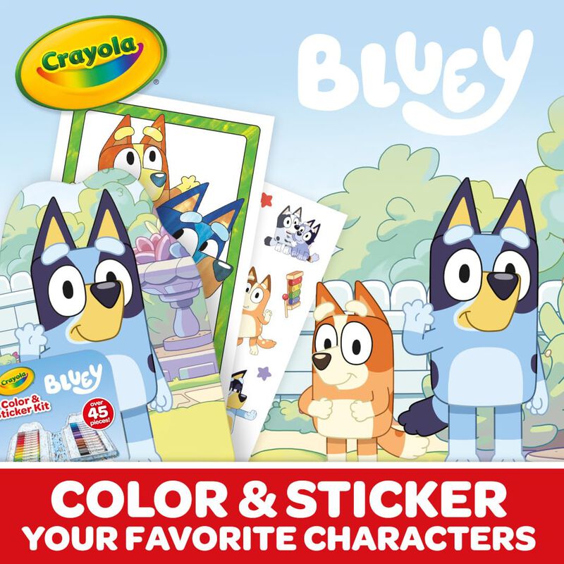 Kit De Arte Crayola Bluey Para Ni&ntilde;os Con Libro ... image number null
