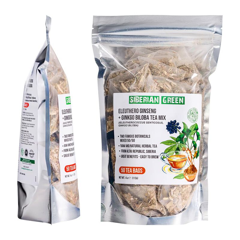 T&eacute; Siberian Green Ginkgo Y Ginseng, 50 Bolsitas... image number null